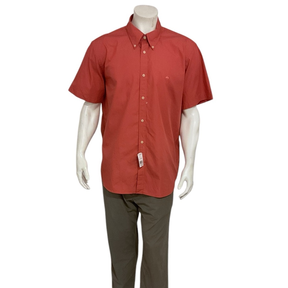 Brooks Brothers Men’s Salmon Pink Short Sleeve Button Shirt